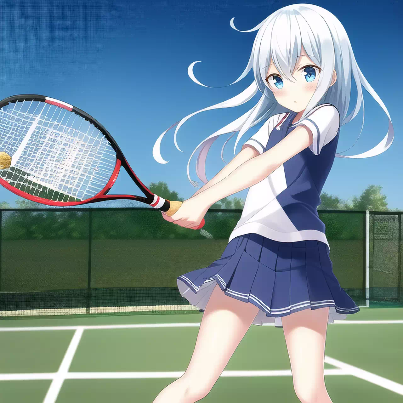 Hibiki plays tennis!