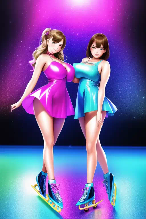 【NovelAI】Figure skate duo 3