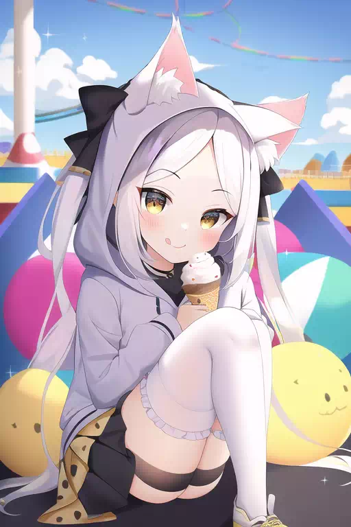 Eat ice cream cat girl(派生)