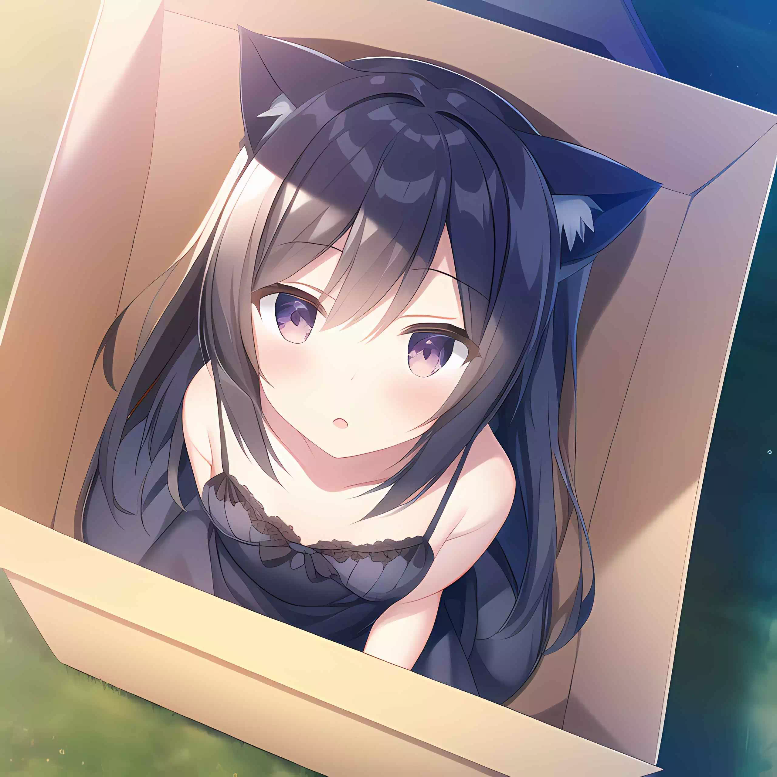 Abandoned Catgirls in boxes