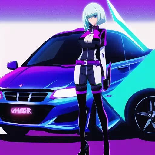 Promare-style Cybergirl + Car