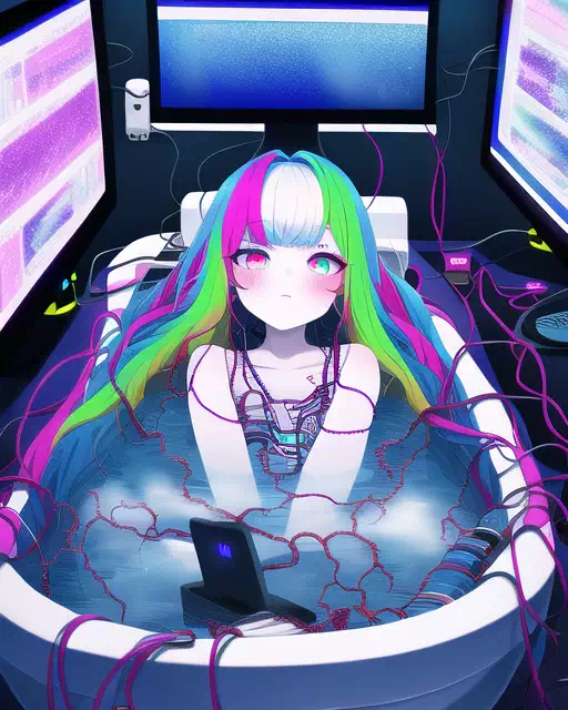 Android in the bath