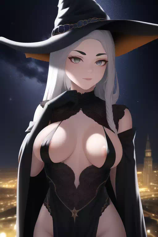 Witch, white hair