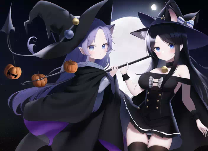 Halloween The Cat Witches