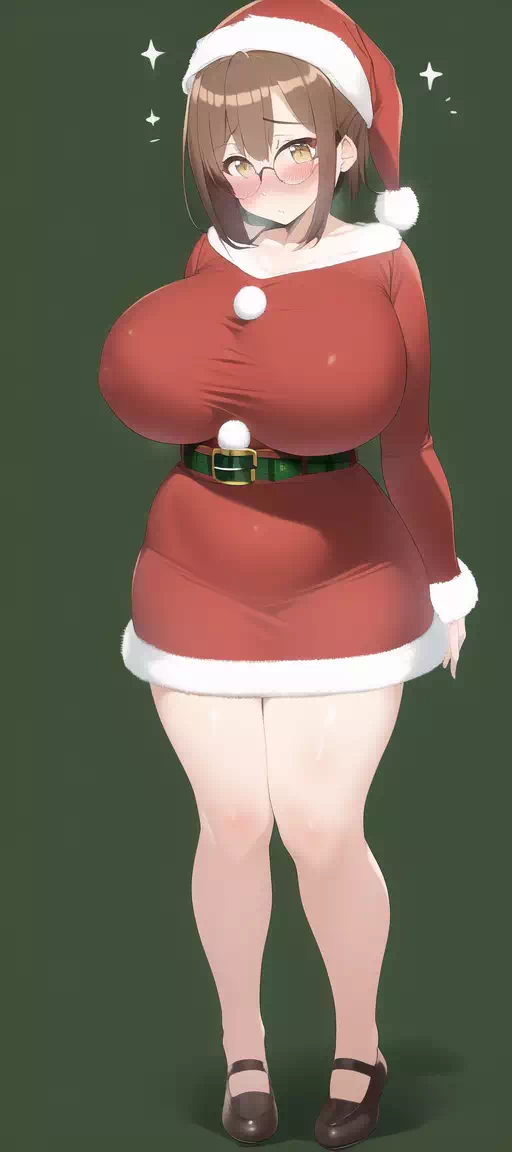 Amanda wearing a christmas outfi