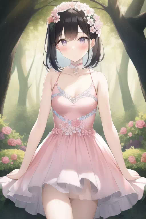 森林里的粉裙?莉