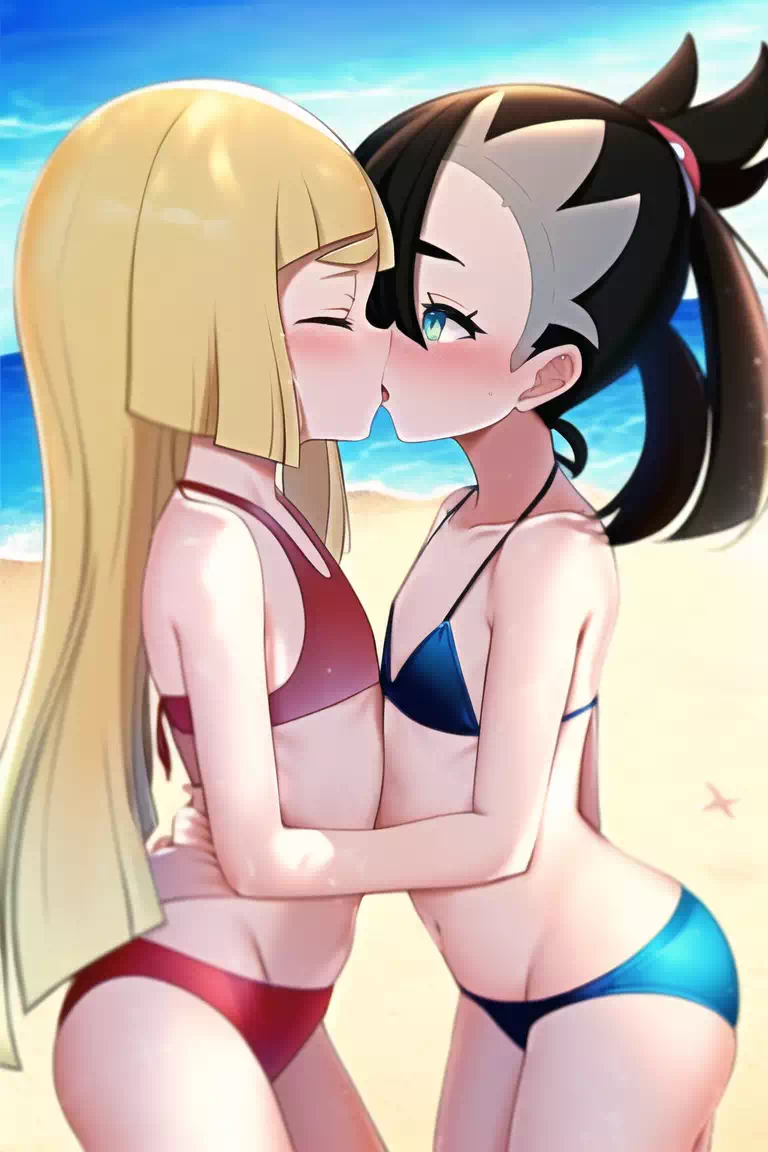 Lillie and Marnie at the Beach