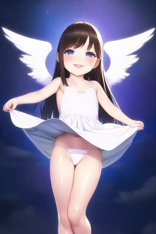 【AI】パンツを見せるロリ天使