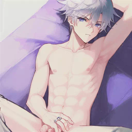 [AI] Silver and blue haired boys