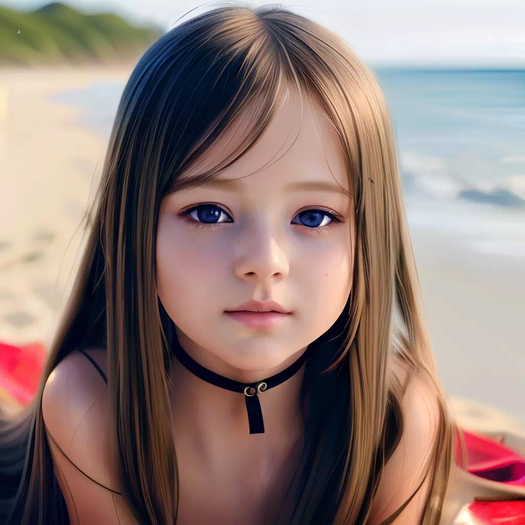 【AI】海辺で少女