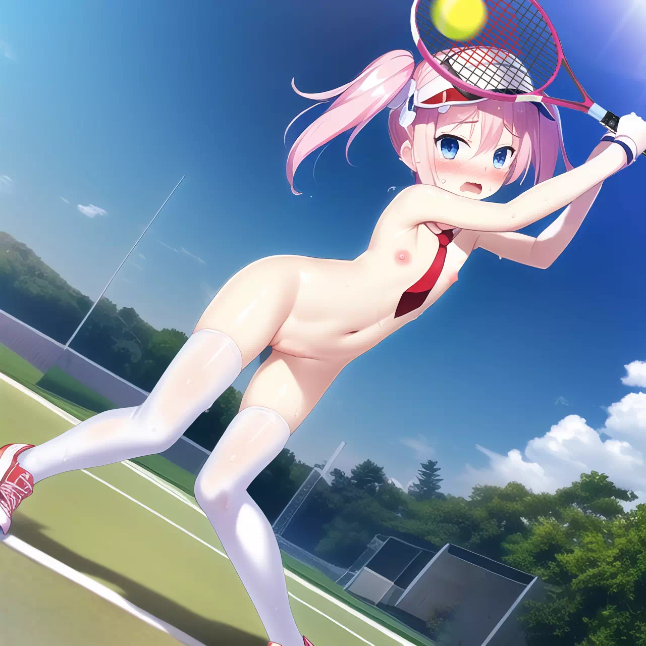 【NovelAI】全裸テニス5-1