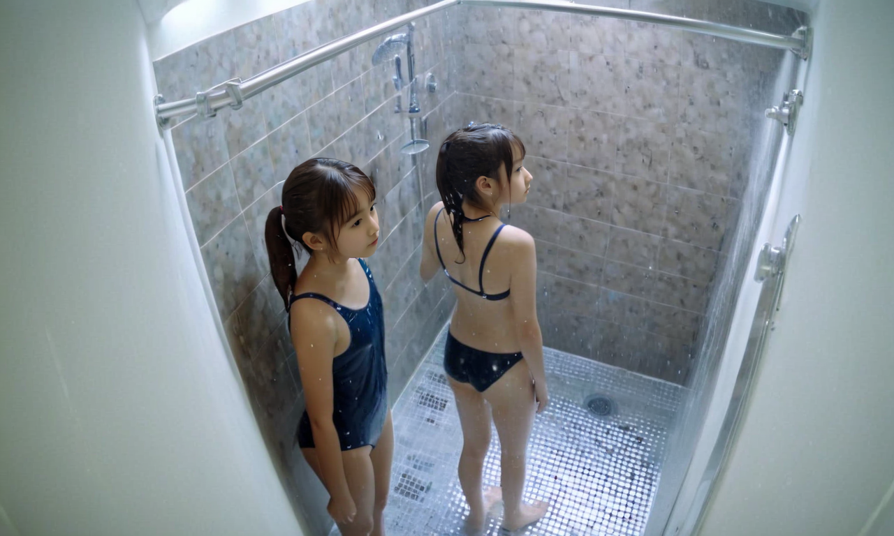 girls in the shower room