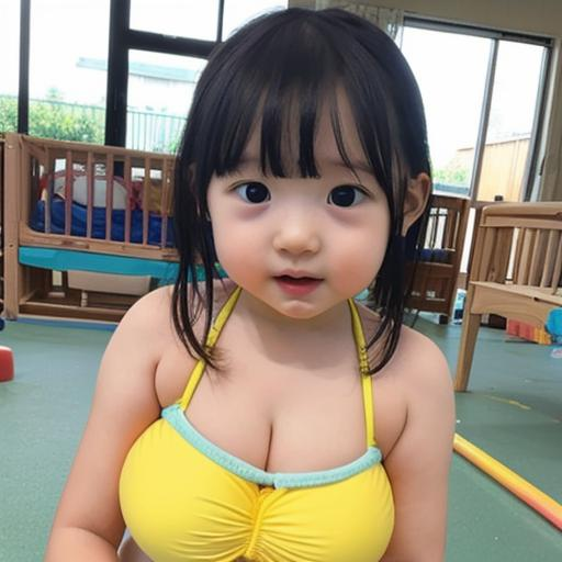 巨乳のブラジャー幼児