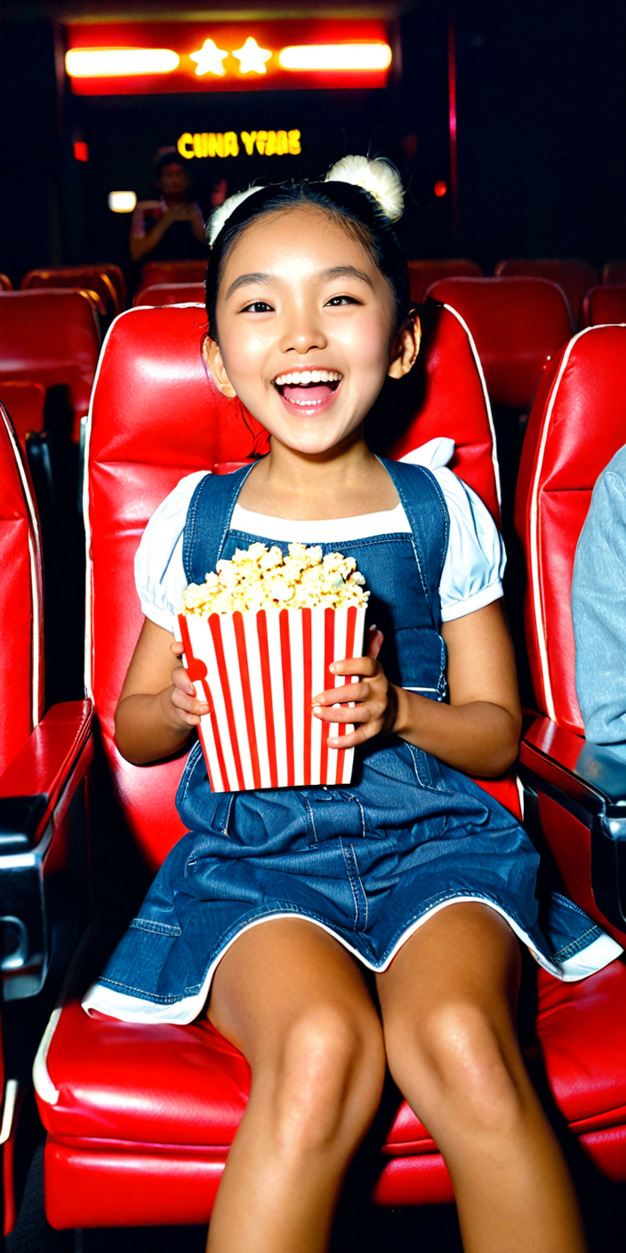 Cinema and girl