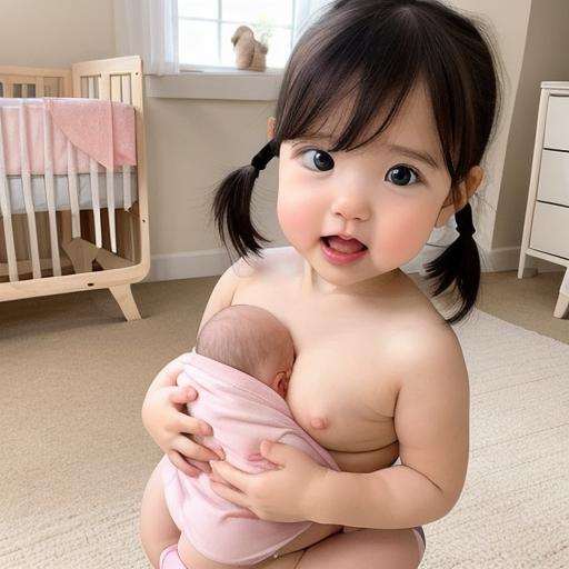 授乳する幼児