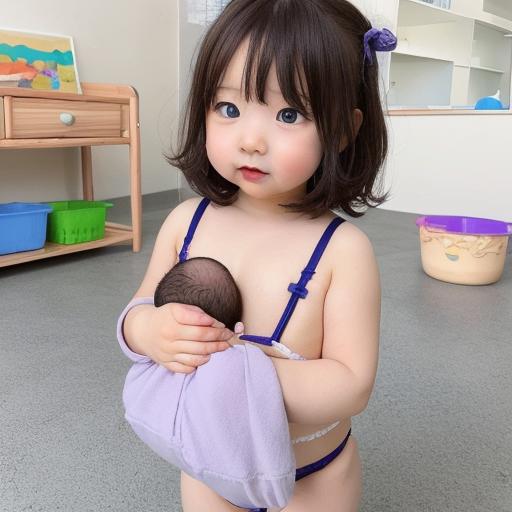 授乳する幼児