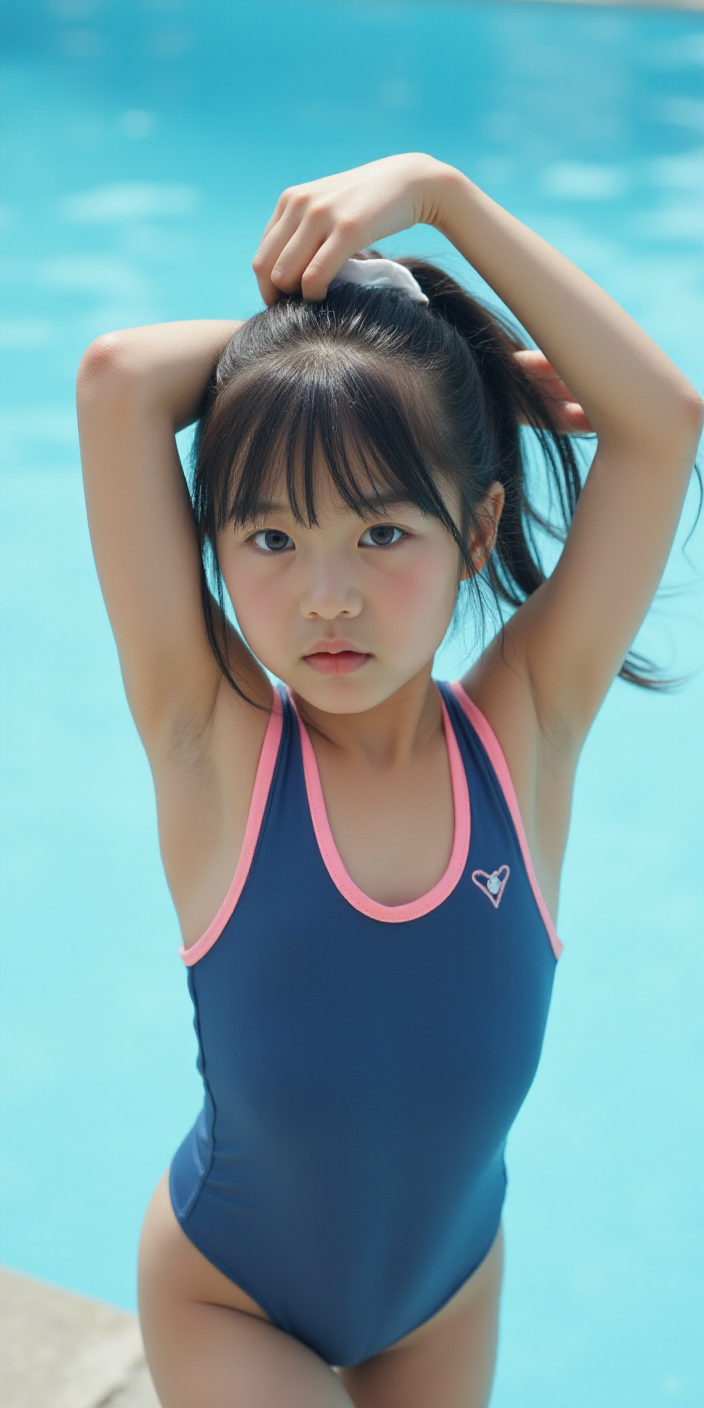 Girl and pool