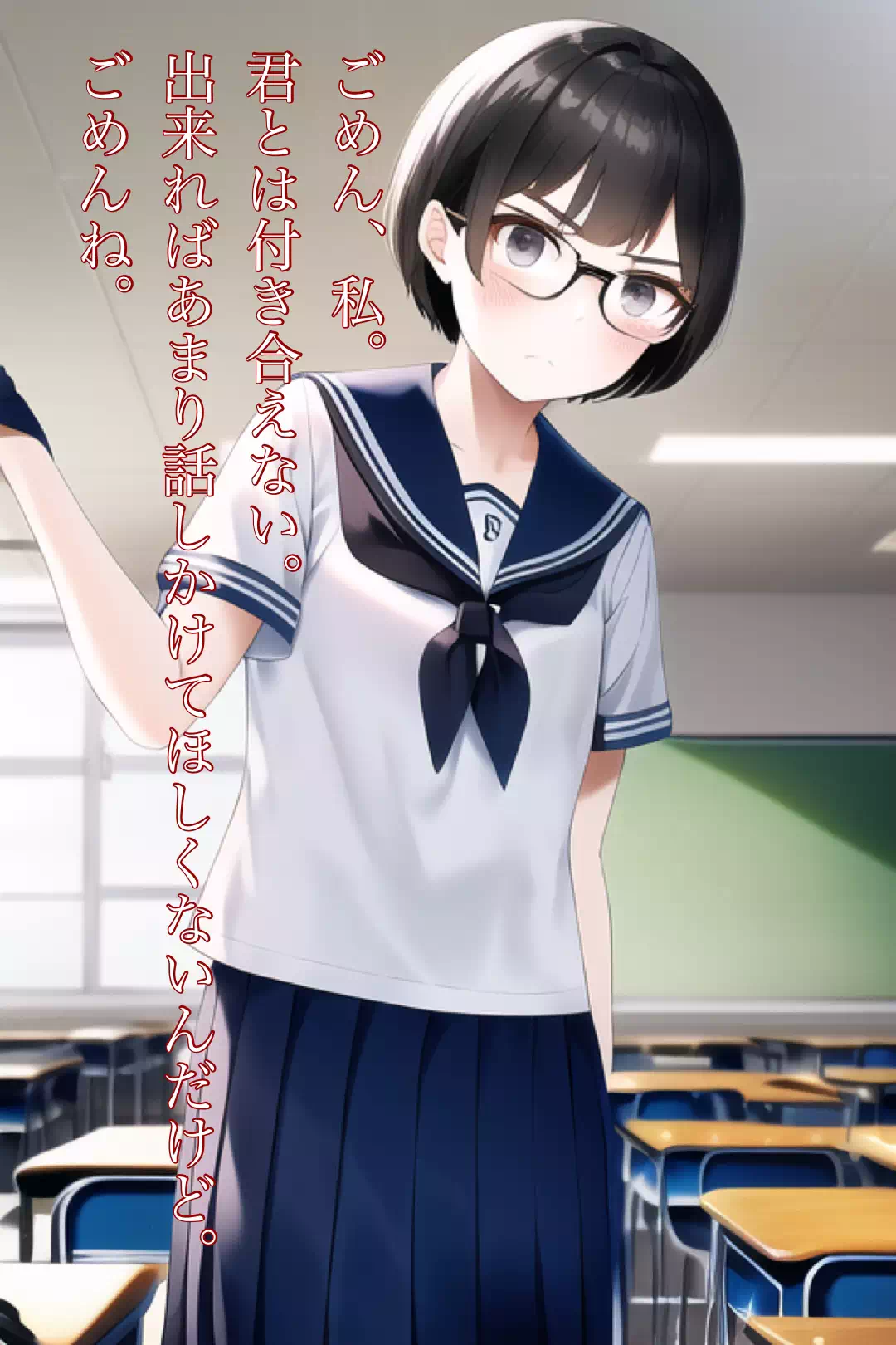 ［予告]眼鏡貧乳真面目っ子を触手でぶっ壊す??