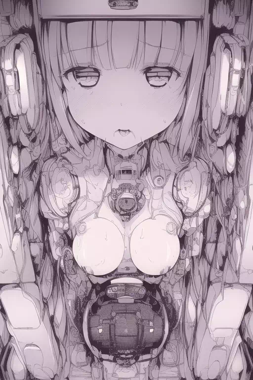 機械に繋がれた女の子