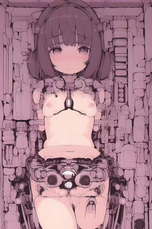 機械に繋がれた女の子