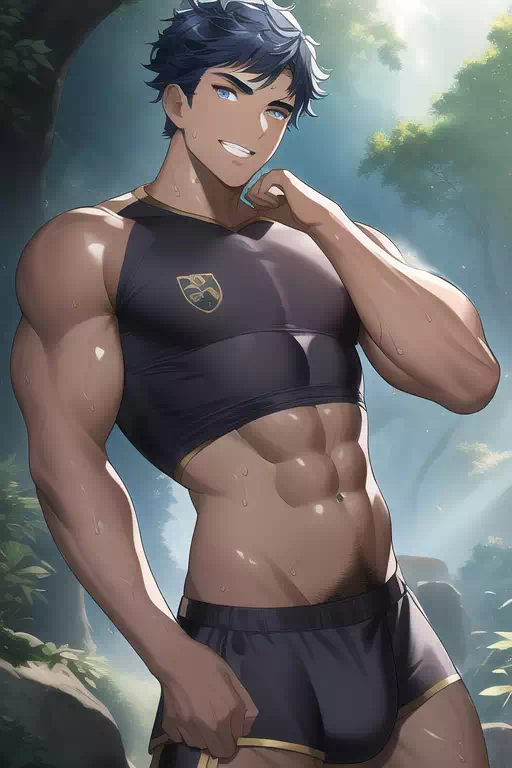 NovelAI 筋肉男子