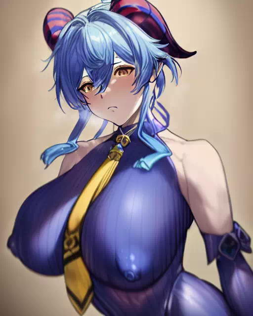 甘雨 (Ganyu) 縦レオタード巨乳セット