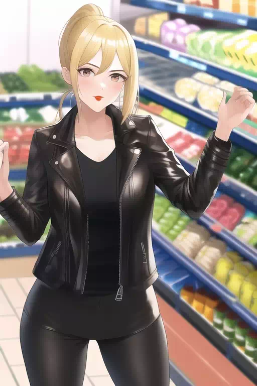 金髪ポニテ美女