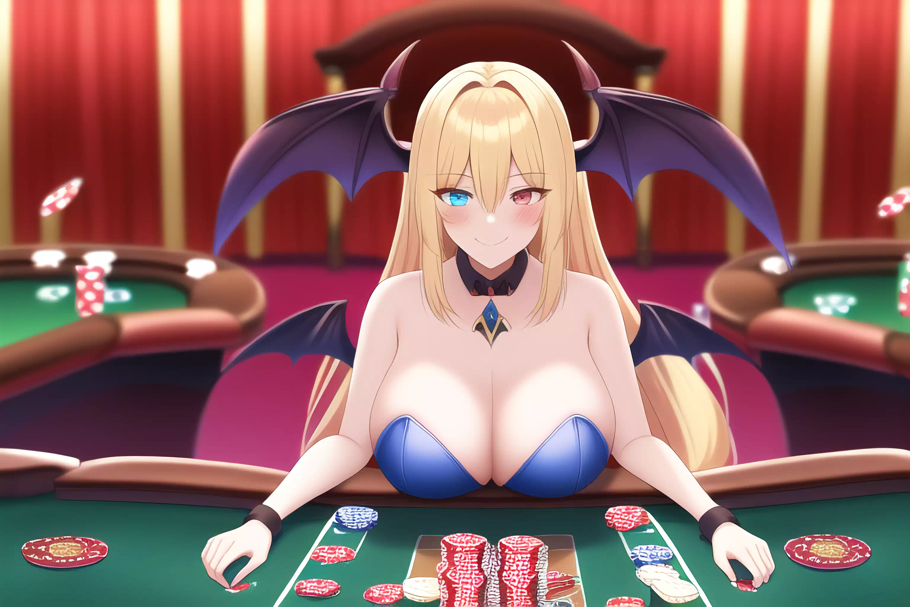 バニー淫魔とギャンブル勝負