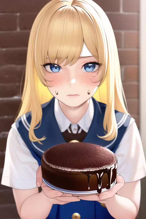 チョコケーキ「肥満化注意」