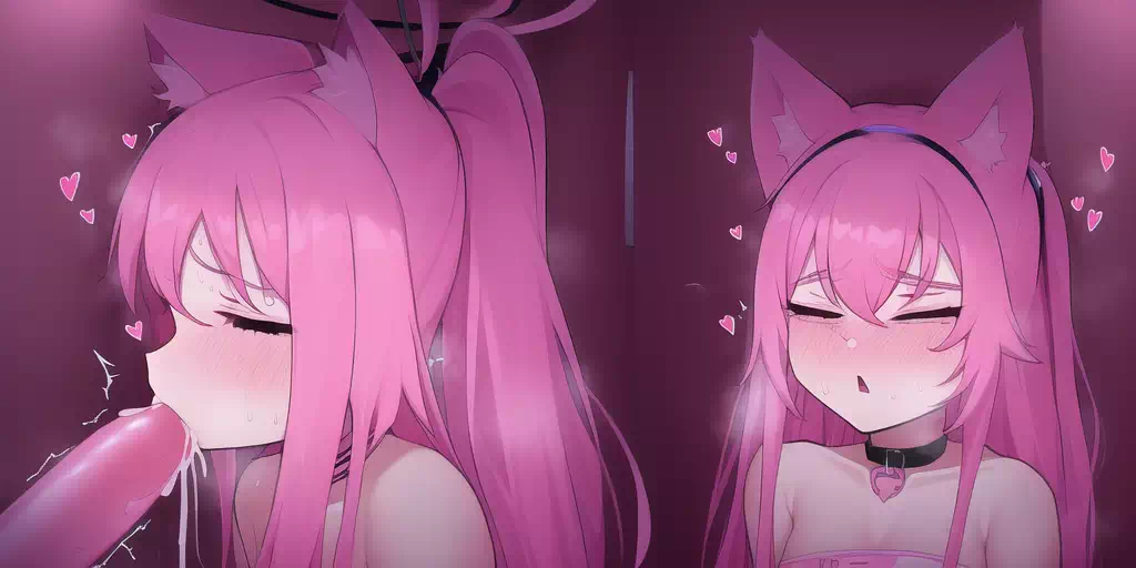 bathing cat girl cum egg_vibrato