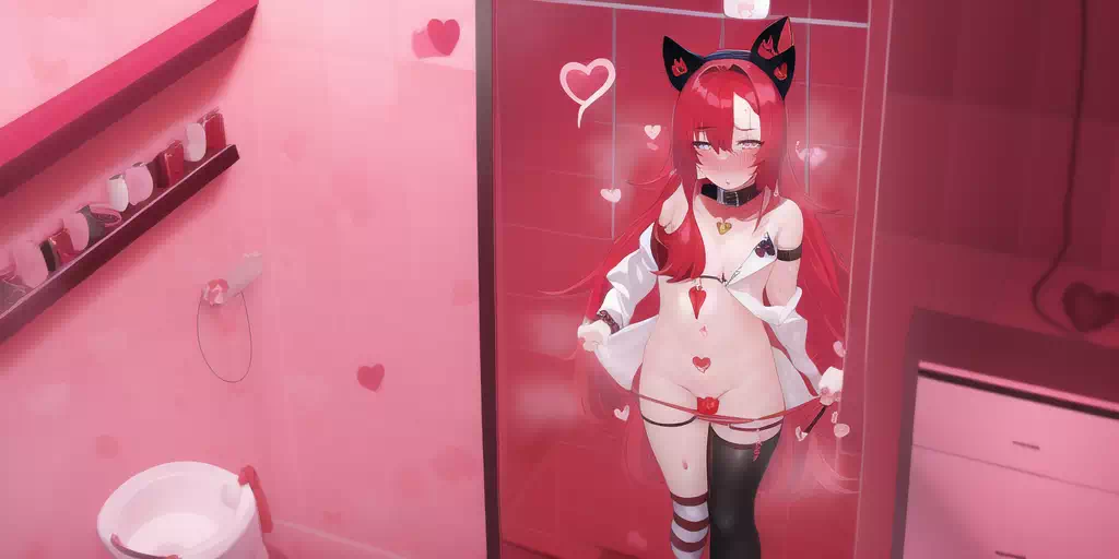 love in bathroom cat sexy