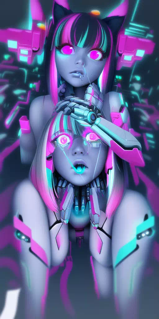 【NovelAI】Phychedelic mecha-cat