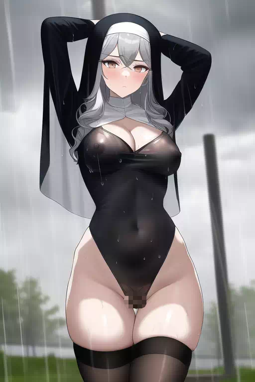 Novel Aiによって生成された雨の中の巨乳お姉さんシスター2