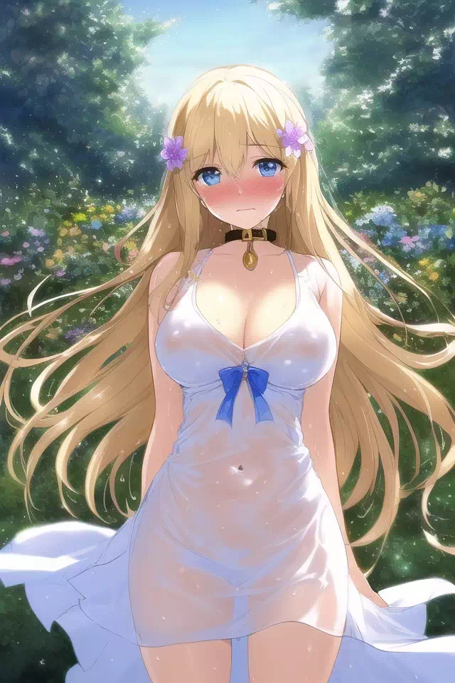 [NAI,R15] 花畑を歩いていたら通り雨に降られた金髪お嬢