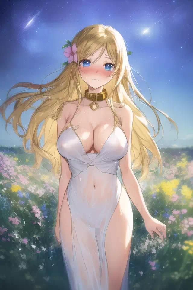 [NAI,R15] 花畑を歩いていたら通り雨に降られた金髪お嬢