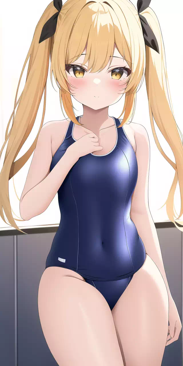 スク水美少女にぶっかけ無洗浄