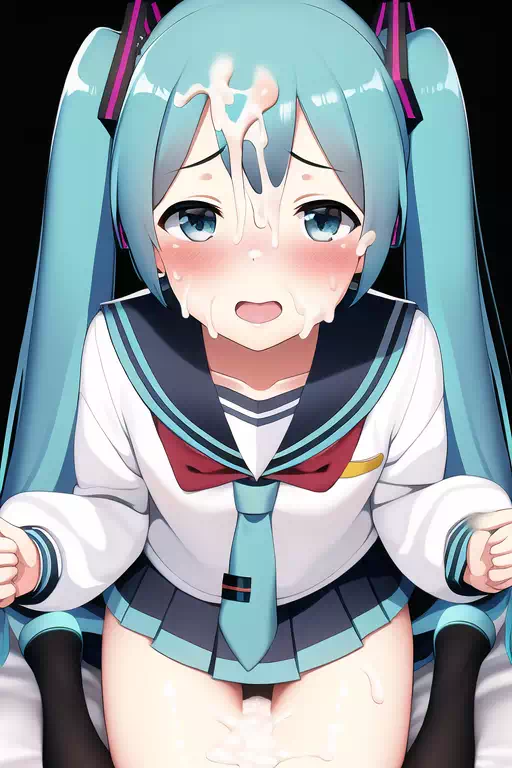 初音ミク　顔に・・・