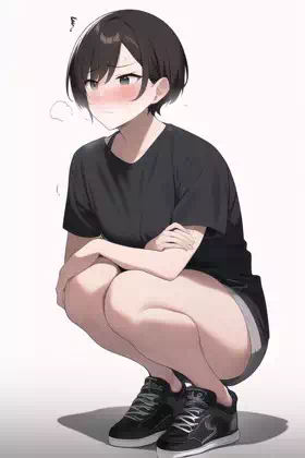 ボーイッシュ女子蹲踞