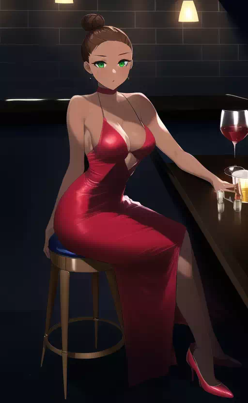 Drink at the bar.