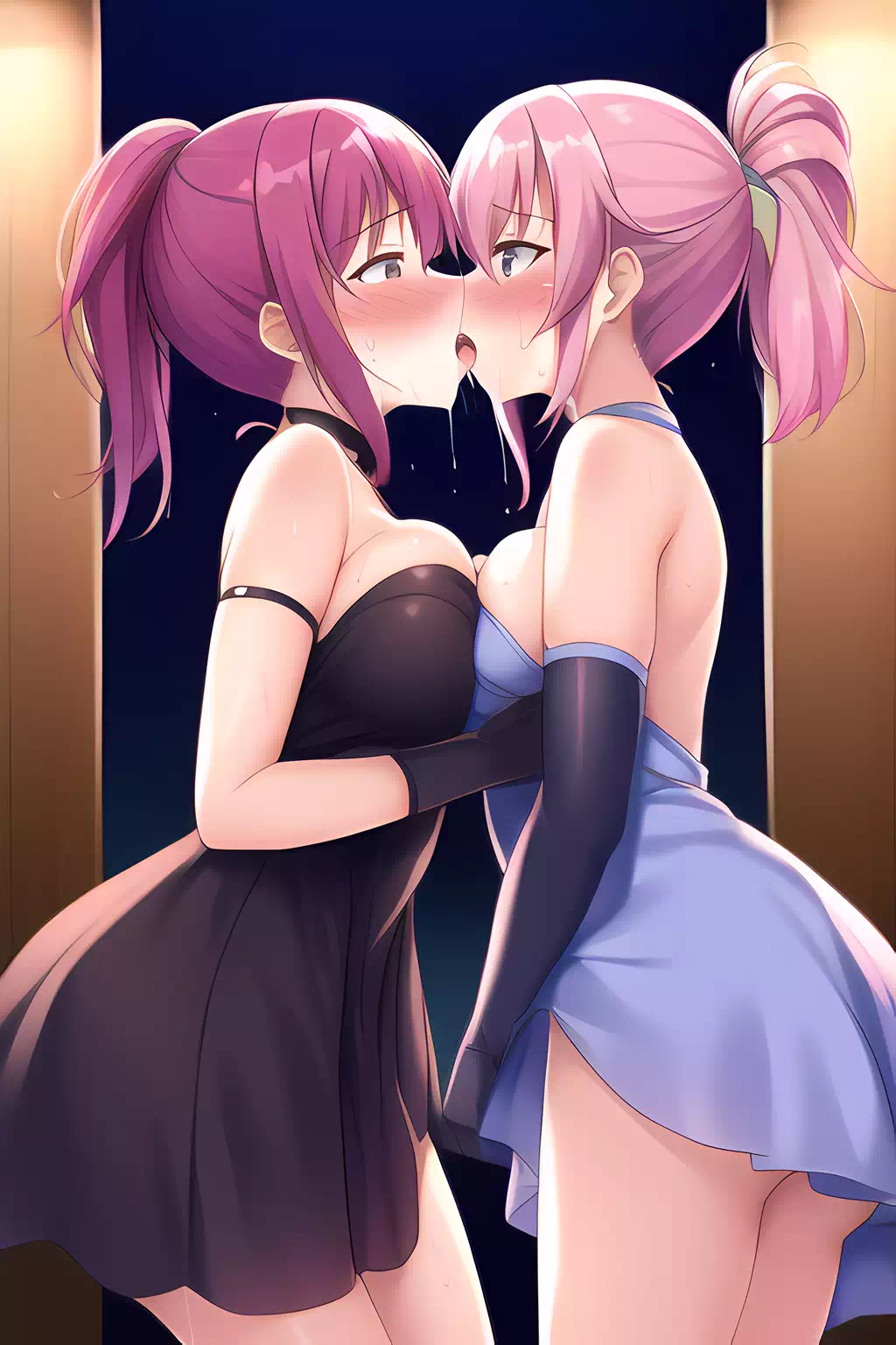 カクテルドレスで百合キス詰め合わせ