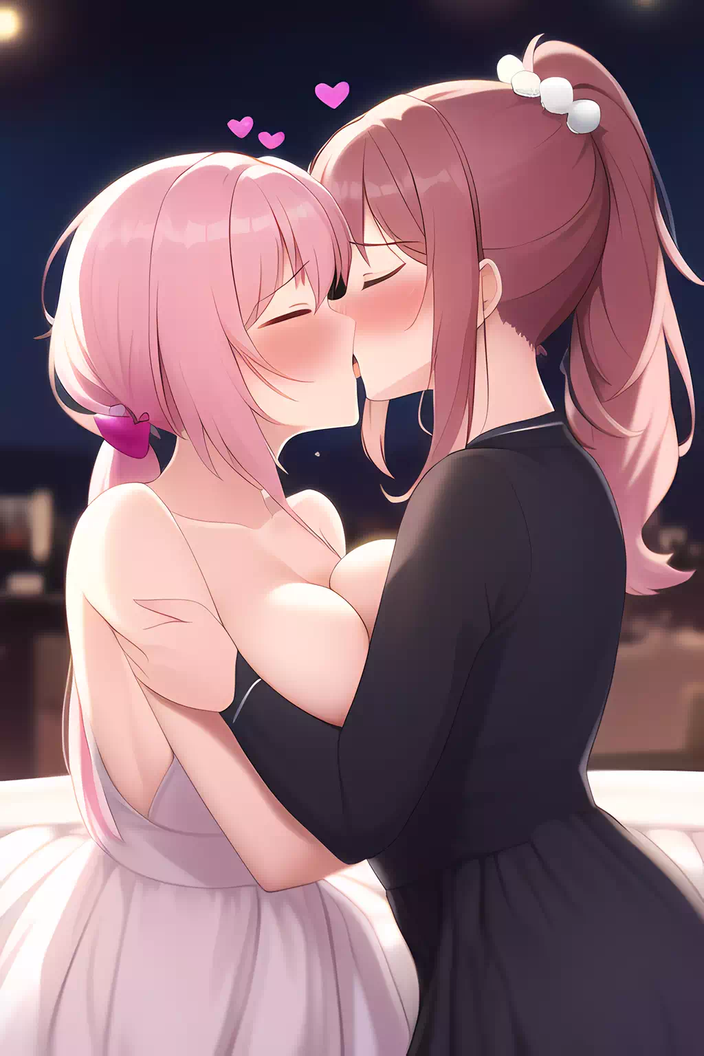 カクテルドレスで百合キス詰め合わせ