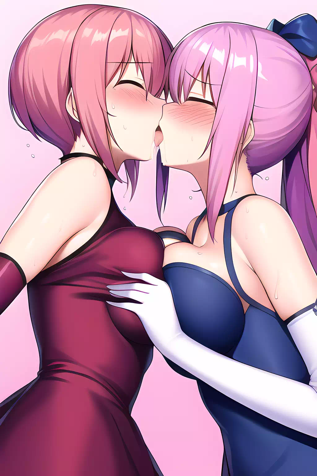 カクテルドレスで百合キス詰め合わせ