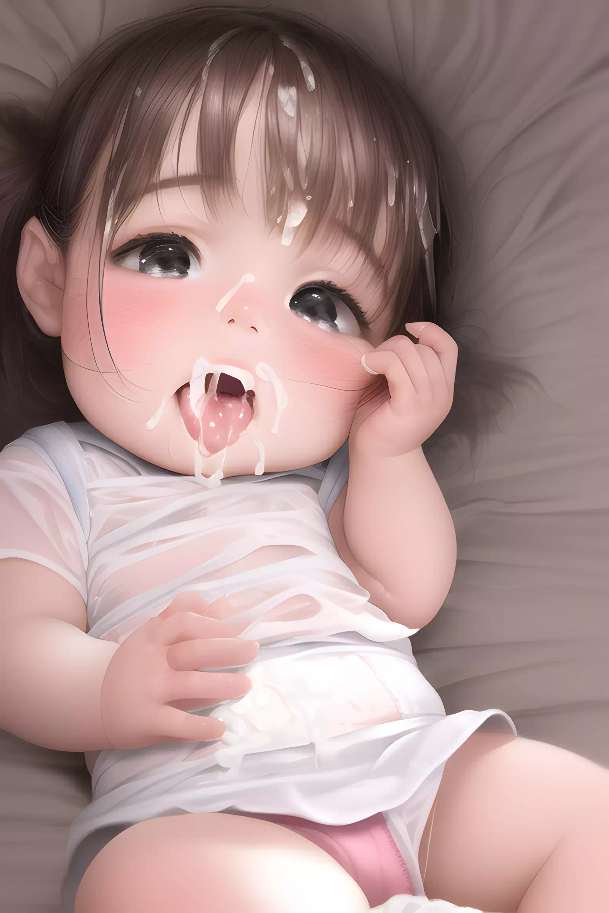 精液便所になった幼児のリアルイラスト2