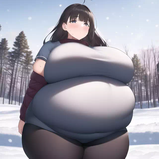 novelAI fat girl winter