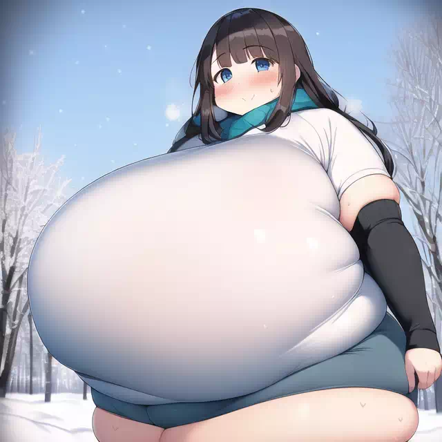 novelAI fat girl winter