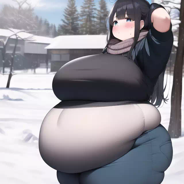 novelAI fat girl winter