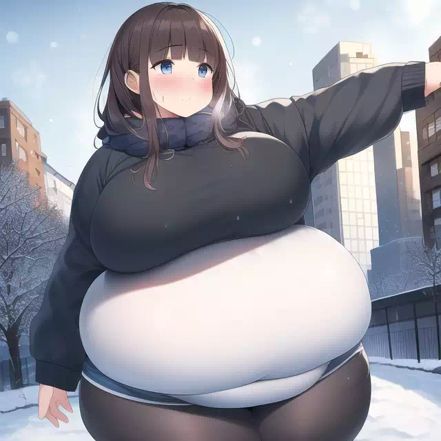 novelAI fat girl winter