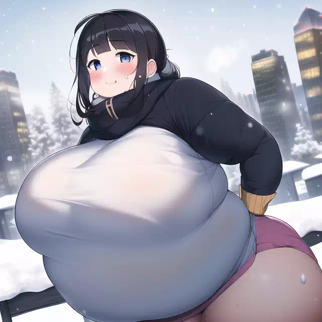 novelAI fat girl winter