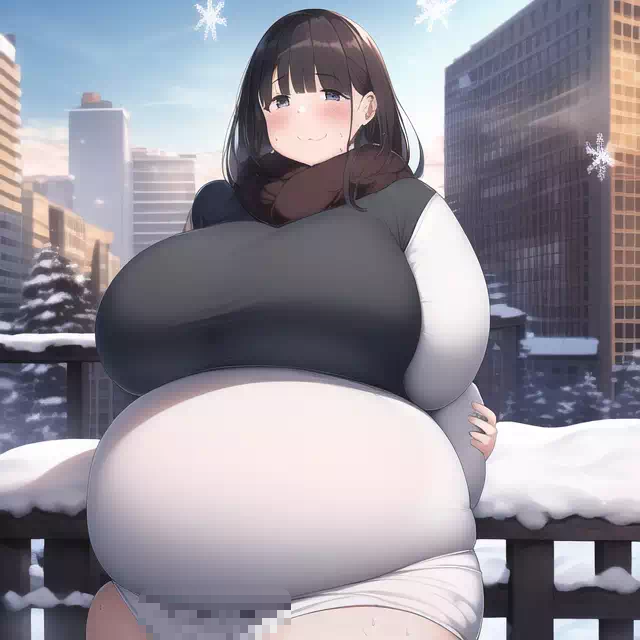 novelAI fat girl winter