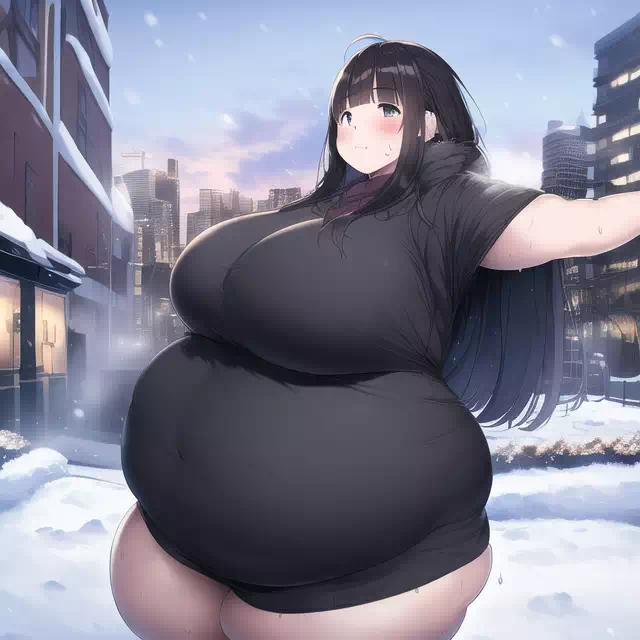 novelAI fat girl winter